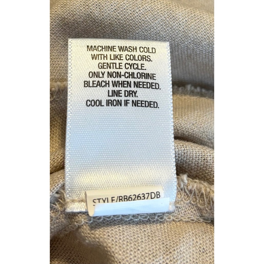 Roz & Ali Khaki Beige Linen Blend Leopard Pocket Shift Dress Size 10. Pockets. - Picture 8 of 12